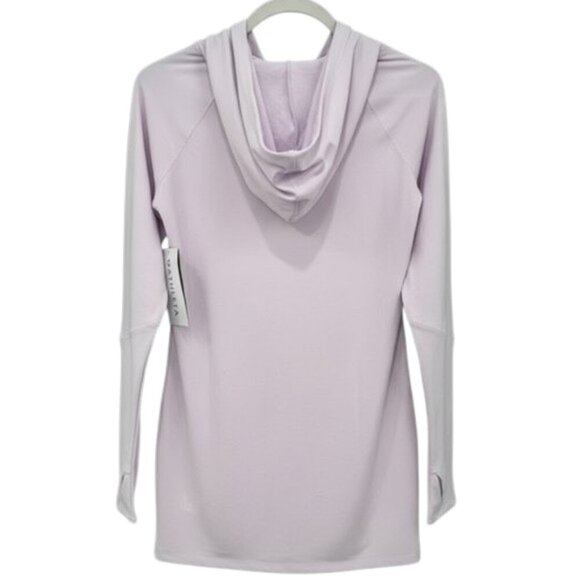 Athleta Essence Tunic Hoodie Lilac Purple XS Longline Thumbhole Cozy Lounge - Picture 5 of 10